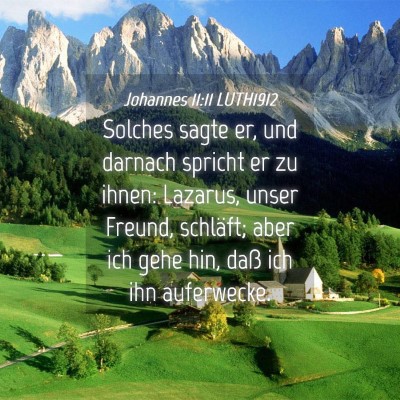 Picture 04 - Johannes 11:11 LUTH1912 - Solches sagte er, und darnach spricht er zu - Bible Verse Picture