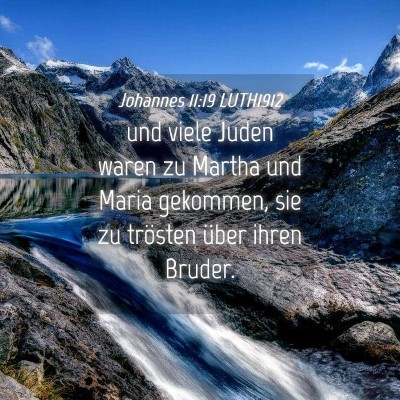 Picture 04 - Johannes 11:19 LUTH1912 - und viele Juden waren zu Martha und Maria - Bible Verse Picture