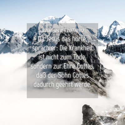 Picture 04 - Johannes 11:4 LUTH1912 - Da Jesus das hörte, sprach er: Die Krankheit ist - Bible Verse Picture