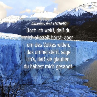 Picture 04 - Johannes 11:42 LUTH1912 - Doch ich weiß, daß du mich allezeit hörst; - Bible Verse Picture