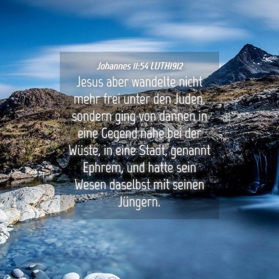 Picture 04 - Johannes 11:54 LUTH1912 - Jesus aber wandelte nicht mehr frei unter den - Bible Verse Picture