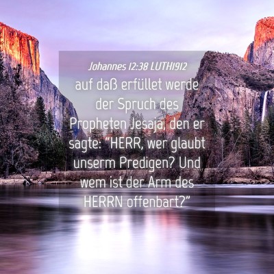 Picture 04 - Johannes 12:38 LUTH1912 - auf daß erfüllet werde der Spruch des Propheten - Bible Verse Picture