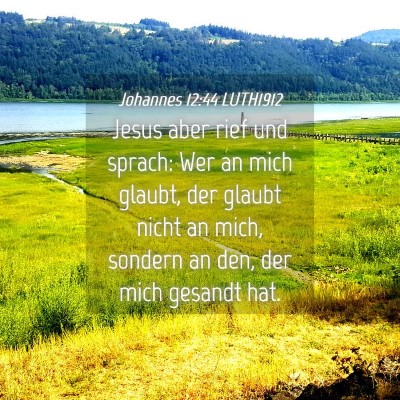 Picture 04 - Johannes 12:44 LUTH1912 - Jesus aber rief und sprach: Wer an mich glaubt, - Bible Verse Picture