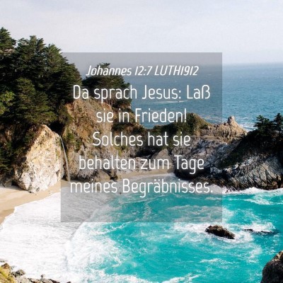 Picture 04 - Johannes 12:7 LUTH1912 - Da sprach Jesus: Laß sie in Frieden! Solches hat - Bible Verse Picture