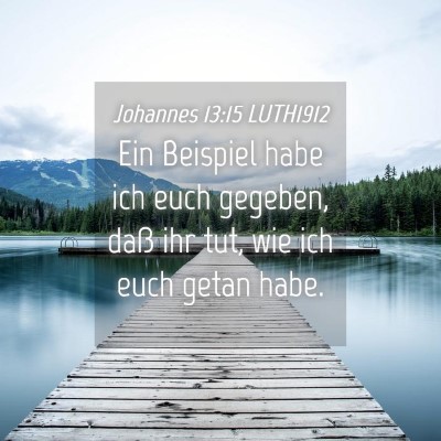 Picture 04 - Johannes 13:15 LUTH1912 - Ein Beispiel habe ich euch gegeben, daß ihr tut, - Bible Verse Picture