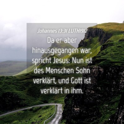 Picture 04 - Johannes 13:31 LUTH1912 - Da er aber hinausgegangen war, spricht Jesus: Nun - Bible Verse Picture