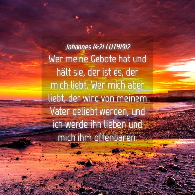 Picture 04 - Johannes 14:21 LUTH1912 - Wer meine Gebote hat und hält sie, der ist es, - Bible Verse Picture