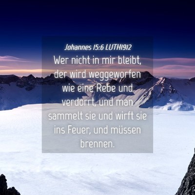 Picture 04 - Johannes 15:6 LUTH1912 - Wer nicht in mir bleibt, der wird weggeworfen wie - Bible Verse Picture