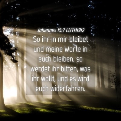 Picture 04 - Johannes 15:7 LUTH1912 - So ihr in mir bleibet und meine Worte in euch - Bible Verse Picture