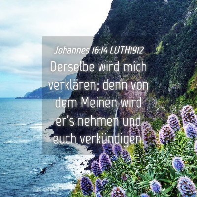Picture 04 - Johannes 16:14 LUTH1912 - Derselbe wird mich verklären; denn von dem - Bible Verse Picture