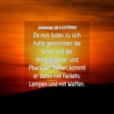 Picture 04 - Johannes 18:3 LUTH1912 - Da nun Judas zu sich hatte genommen die Schar und - Bible Verse Picture