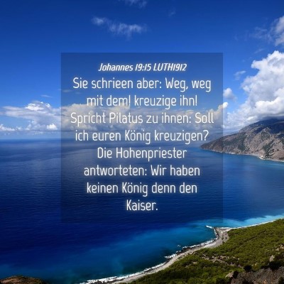 Picture 04 - Johannes 19:15 LUTH1912 - Sie schrieen aber: Weg, weg mit dem! kreuzige - Bible Verse Picture