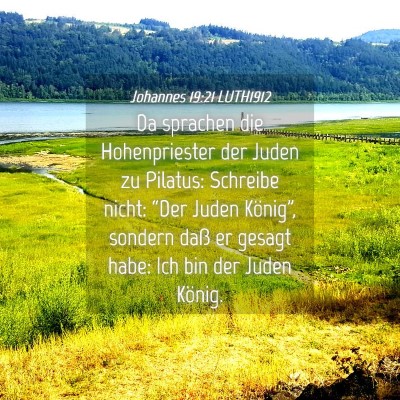 Picture 04 - Johannes 19:21 LUTH1912 - Da sprachen die Hohenpriester der Juden zu - Bible Verse Picture