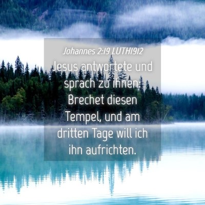 Picture 04 - Johannes 2:19 LUTH1912 - Jesus antwortete und sprach zu ihnen: Brechet - Bible Verse Picture