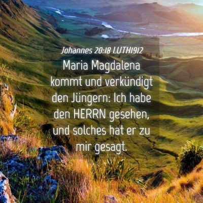 Picture 04 - Johannes 20:18 LUTH1912 - Maria Magdalena kommt und verkündigt den - Bible Verse Picture