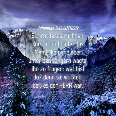 Picture 04 - Johannes 21:12 LUTH1912 - Spricht Jesus zu ihnen: Kommt und haltet das - Bible Verse Picture