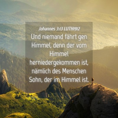 Picture 04 - Johannes 3:13 LUTH1912 - Und niemand fährt gen Himmel, denn der vom - Bible Verse Picture