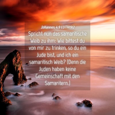 Picture 04 - Johannes 4:9 LUTH1912 - Spricht nun das samaritische Weib zu ihm: Wie - Bible Verse Picture