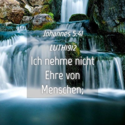 Picture 04 - Johannes 5:41 LUTH1912 - Ich nehme nicht Ehre von - Bible Verse Picture