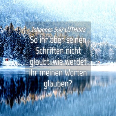Picture 04 - Johannes 5:47 LUTH1912 - So ihr aber seinen Schriften nicht glaubt, wie - Bible Verse Picture