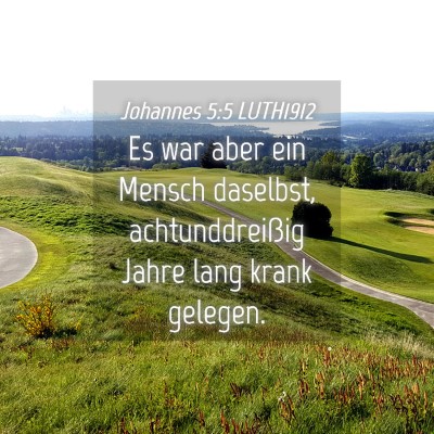 Picture 04 - Johannes 5:5 LUTH1912 - Es war aber ein Mensch daselbst, achtunddreißig - Bible Verse Picture