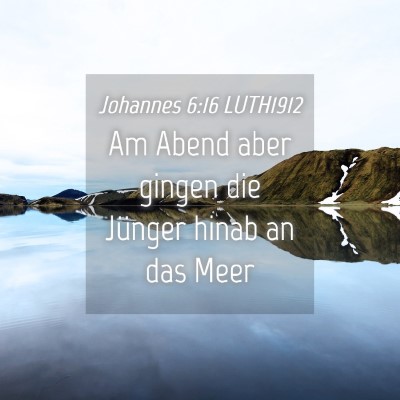 Picture 04 - Johannes 6:16 LUTH1912 - Am Abend aber gingen die Jünger hinab an das - Bible Verse Picture