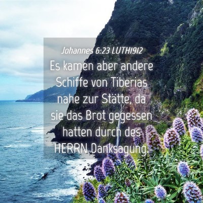 Picture 04 - Johannes 6:23 LUTH1912 - Es kamen aber andere Schiffe von Tiberias nahe - Bible Verse Picture