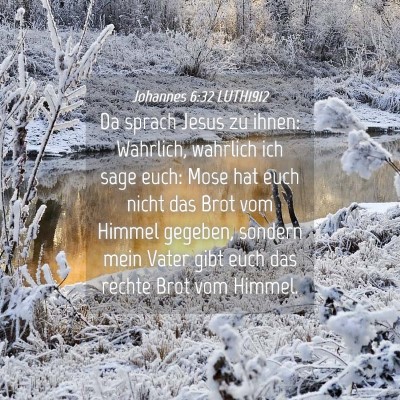 Picture 04 - Johannes 6:32 LUTH1912 - Da sprach Jesus zu ihnen: Wahrlich, wahrlich ich - Bible Verse Picture