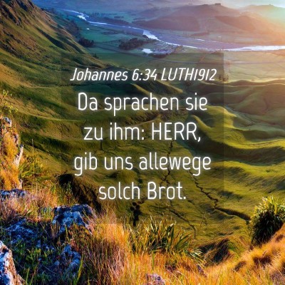 Picture 04 - Johannes 6:34 LUTH1912 - Da sprachen sie zu ihm: HERR, gib uns allewege - Bible Verse Picture