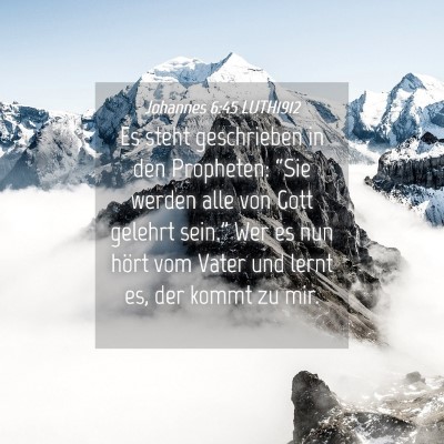 Picture 04 - Johannes 6:45 LUTH1912 - Es steht geschrieben in den Propheten: “Sie - Bible Verse Picture