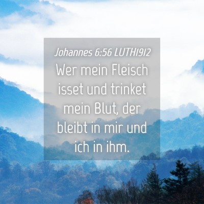 Picture 04 - Johannes 6:56 LUTH1912 - Wer mein Fleisch isset und trinket mein Blut, der - Bible Verse Picture