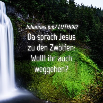 Picture 04 - Johannes 6:67 LUTH1912 - Da sprach Jesus zu den Zwölfen: Wollt ihr auch - Bible Verse Picture