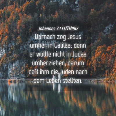 Picture 04 - Johannes 7:1 LUTH1912 - Darnach zog Jesus umher in Galiläa; denn er - Bible Verse Picture