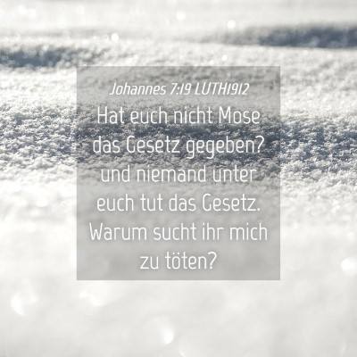 Picture 04 - Johannes 7:19 LUTH1912 - Hat euch nicht Mose das Gesetz gegeben? und - Bible Verse Picture