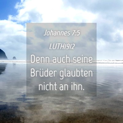 Picture 04 - Johannes 7:5 LUTH1912 - Denn auch seine Brüder glaubten nicht an - Bible Verse Picture
