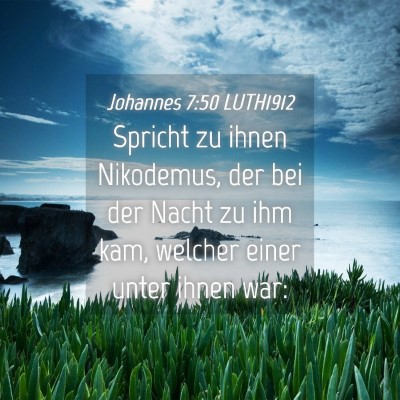 Picture 04 - Johannes 7:50 LUTH1912 - Spricht zu ihnen Nikodemus, der bei der Nacht zu - Bible Verse Picture