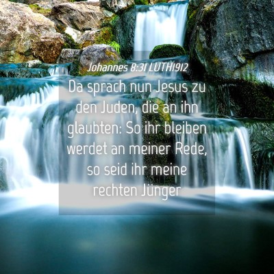 Picture 04 - Johannes 8:31 LUTH1912 - Da sprach nun Jesus zu den Juden, die an ihn - Bible Verse Picture