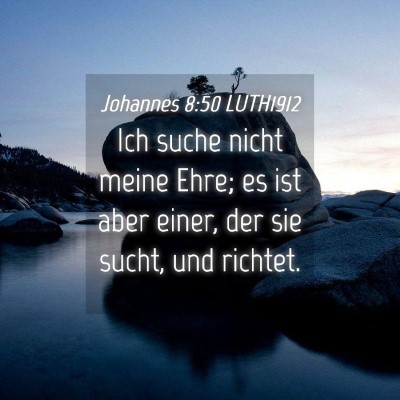 Picture 04 - Johannes 8:50 LUTH1912 - Ich suche nicht meine Ehre; es ist aber einer, - Bible Verse Picture