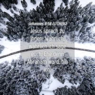 Picture 04 - Johannes 8:58 LUTH1912 - Jesus sprach zu ihnen: Wahrlich, wahrlich ich - Bible Verse Picture