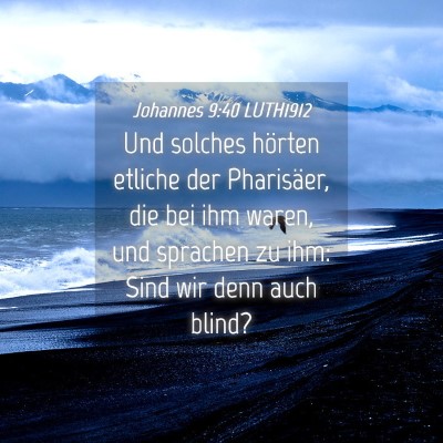 Picture 04 - Johannes 9:40 LUTH1912 - Und solches hörten etliche der Pharisäer, die - Bible Verse Picture