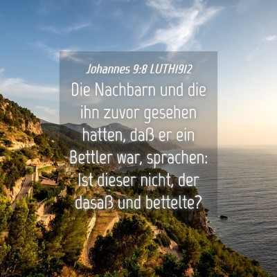 Picture 04 - Johannes 9:8 LUTH1912 - Die Nachbarn und die ihn zuvor gesehen hatten, - Bible Verse Picture