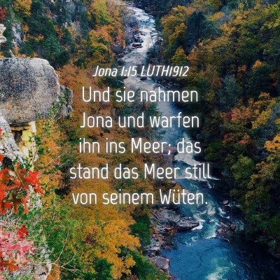 Picture 04 - Jona 1:15 LUTH1912 - Und sie nahmen Jona und warfen ihn ins Meer; das - Bible Verse Picture