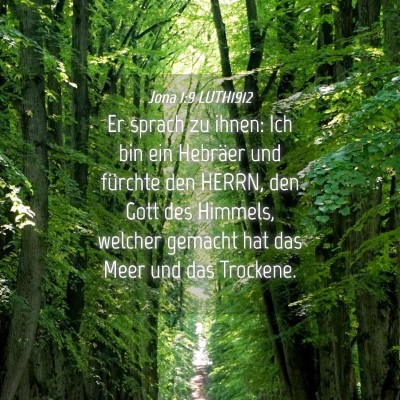 Picture 04 - Jona 1:9 LUTH1912 - Er sprach zu ihnen: Ich bin ein Hebräer und - Bible Verse Picture