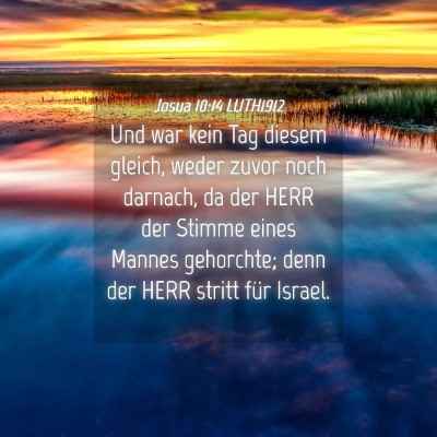 Picture 04 - Josua 10:14 LUTH1912 - Und war kein Tag diesem gleich, weder zuvor noch - Bible Verse Picture