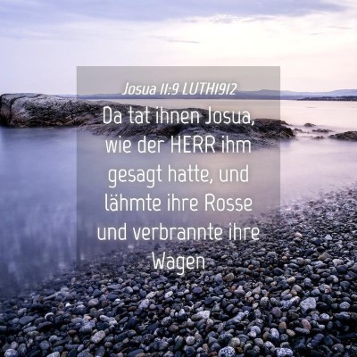 Picture 04 - Josua 11:9 LUTH1912 - Da tat ihnen Josua, wie der HERR ihm gesagt - Bible Verse Picture