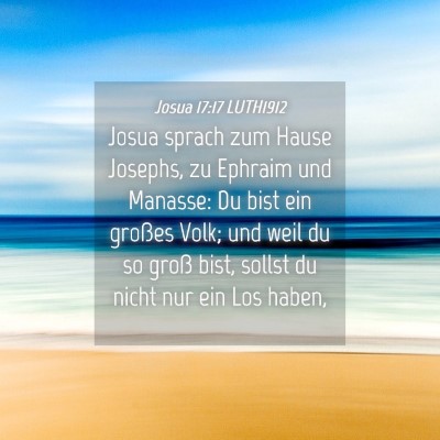 Picture 04 - Josua 17:17 LUTH1912 - Josua sprach zum Hause Josephs, zu Ephraim und - Bible Verse Picture