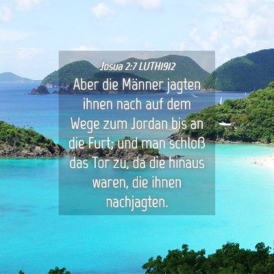 Picture 04 - Josua 2:7 LUTH1912 - Aber die Männer jagten ihnen nach auf dem Wege - Bible Verse Picture