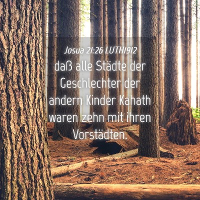Picture 04 - Josua 21:26 LUTH1912 - daß alle Städte der Geschlechter der andern - Bible Verse Picture