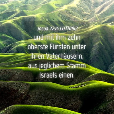 Picture 04 - Josua 22:14 LUTH1912 - und mit ihm zehn oberste Fürsten unter ihren - Bible Verse Picture
