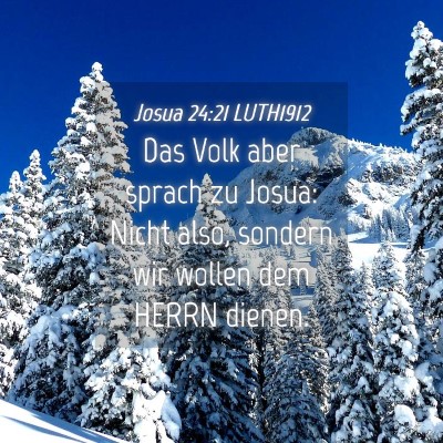 Picture 04 - Josua 24:21 LUTH1912 - Das Volk aber sprach zu Josua: Nicht also, - Bible Verse Picture